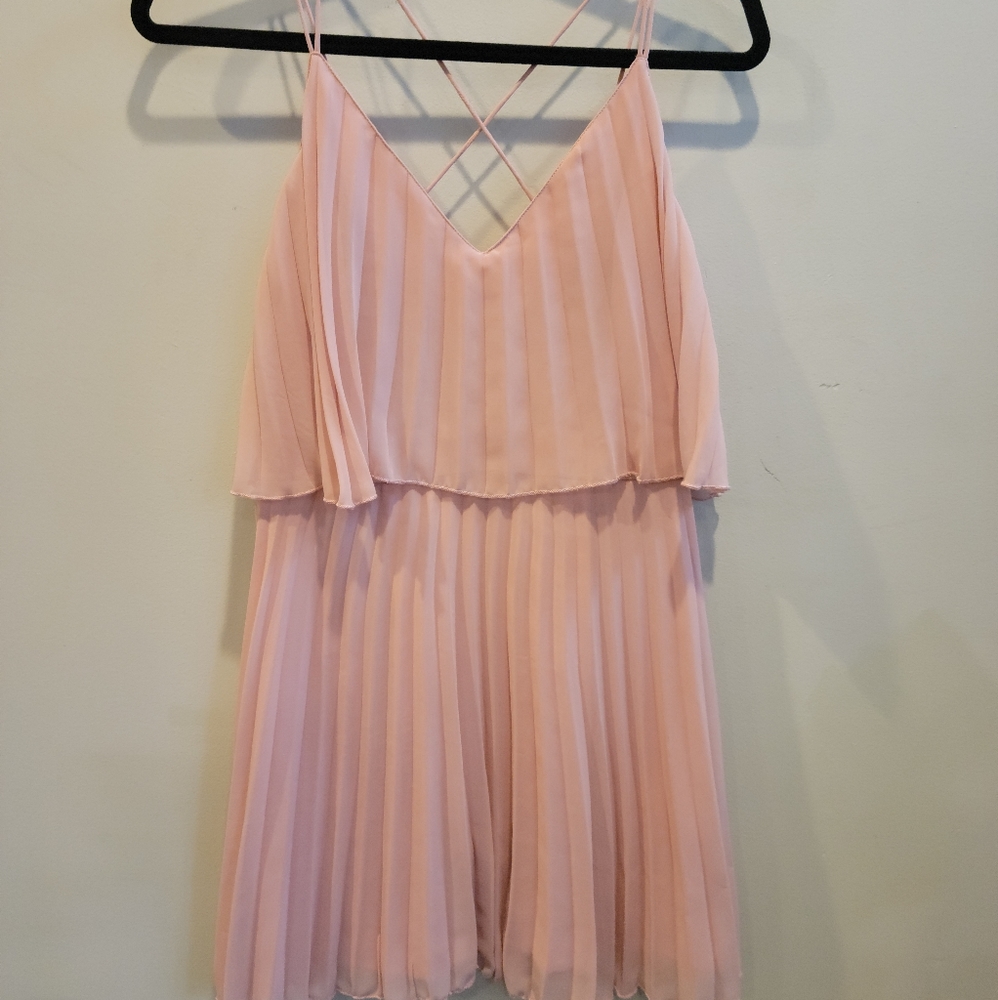 Pink ASOS Tiered Dress